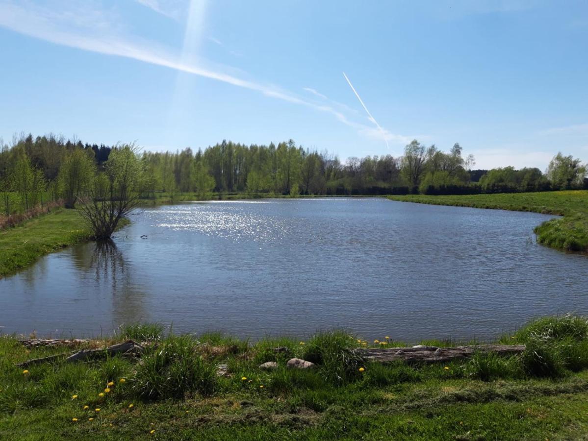 Caloroczny Domek Letniskowy Ze Stawem Villa Harsz Buitenkant foto