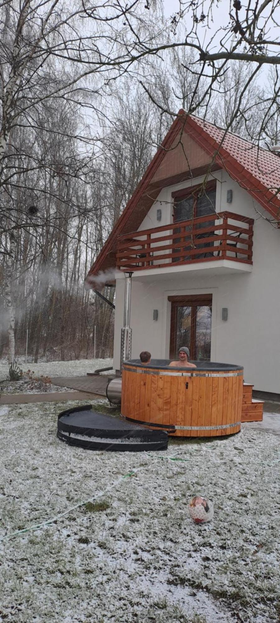 Caloroczny Domek Letniskowy Ze Stawem Villa Harsz Buitenkant foto