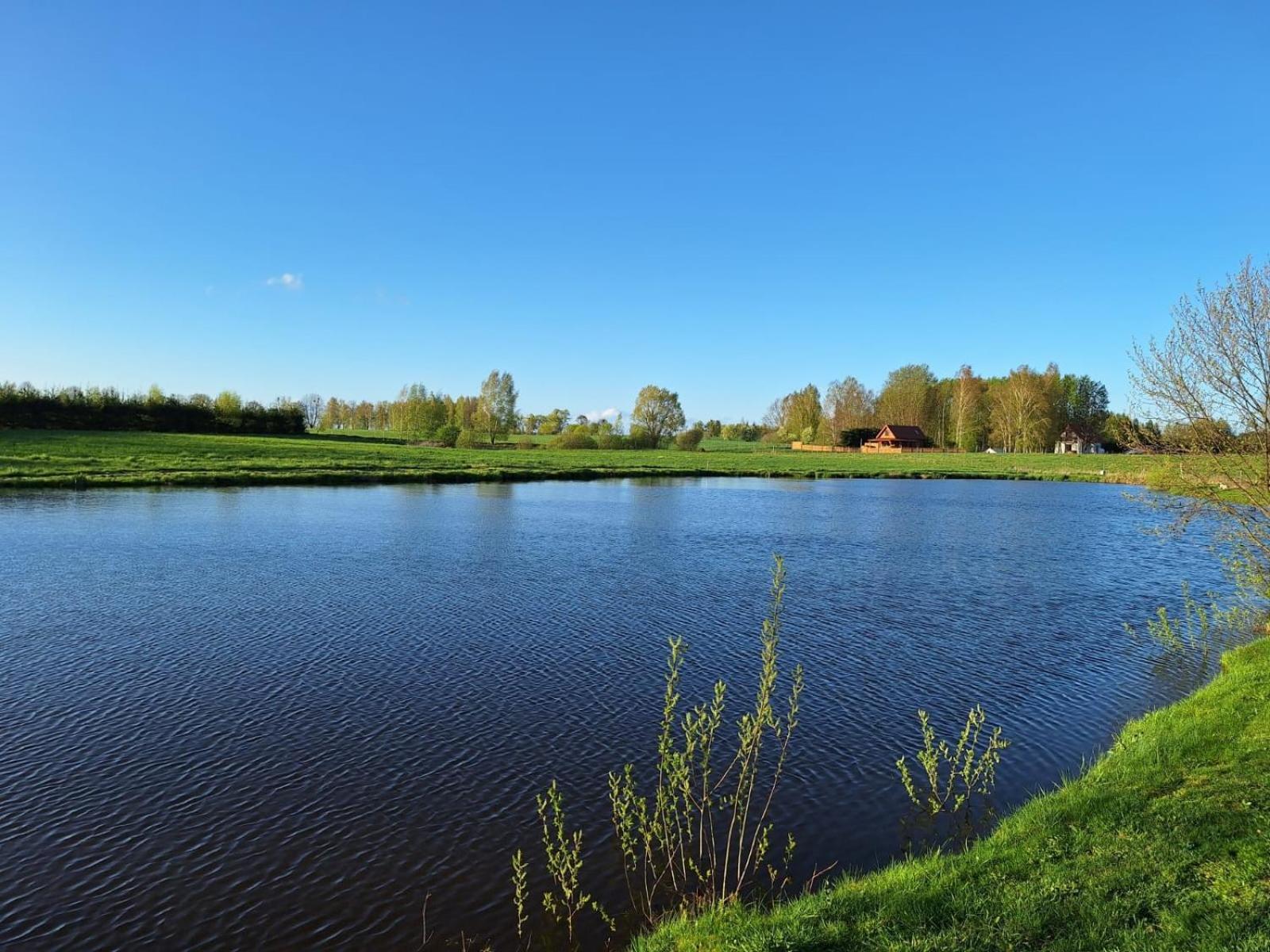 Caloroczny Domek Letniskowy Ze Stawem Villa Harsz Buitenkant foto